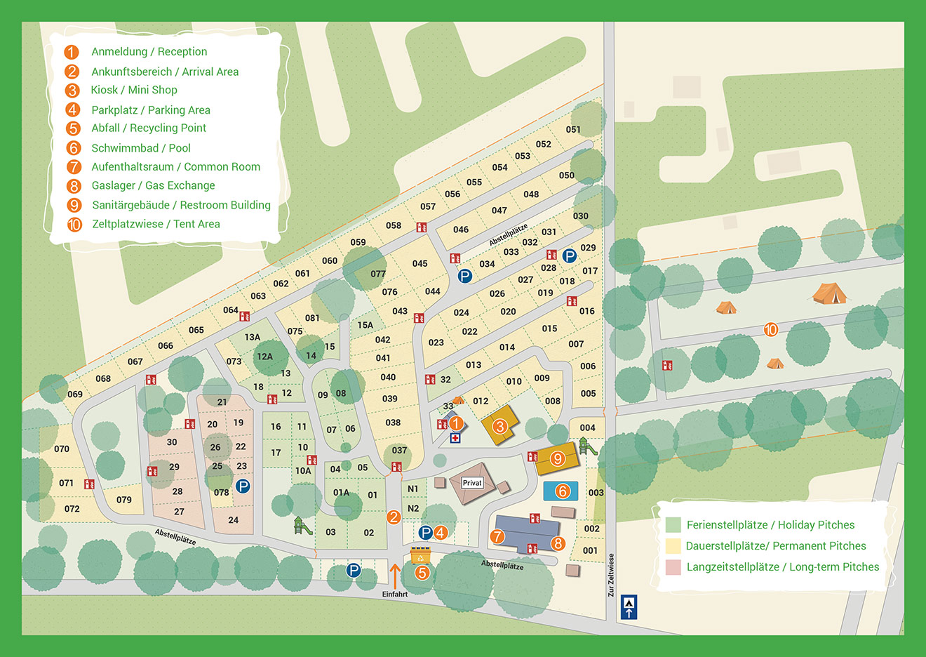 Campingplatz Platzplan